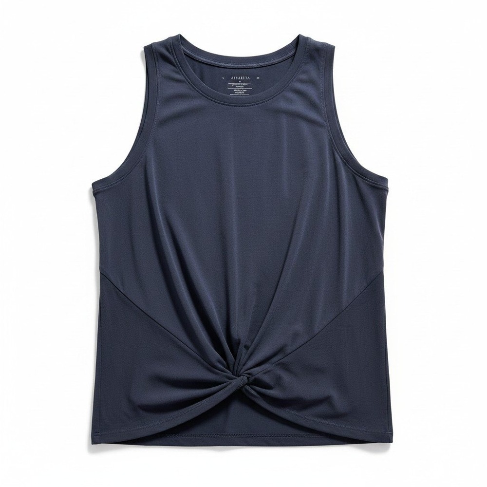 Athleta Girl XXL/16 Navy Blue Twist Around Tank Top Girls Athleisure Casual Yoga